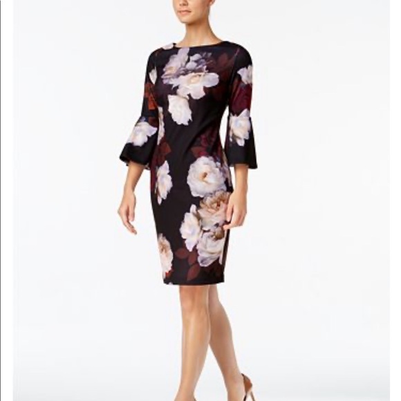 floral calvin klein dress